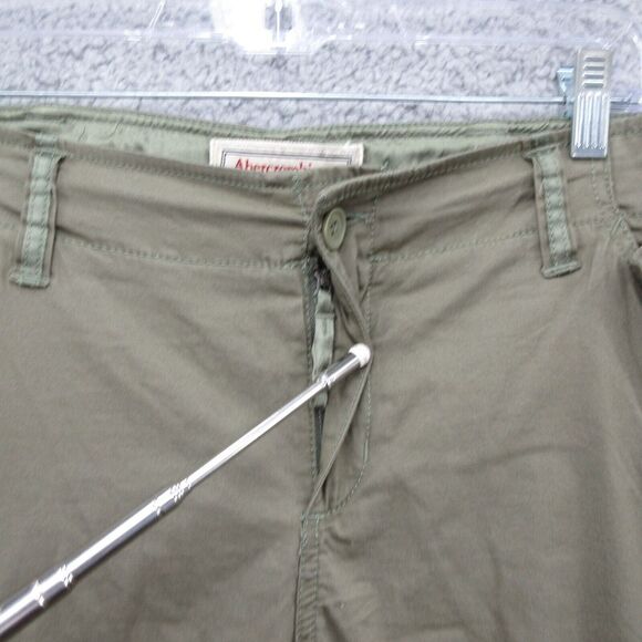 Abercrombie & Fitch Vintage Parachute Cargo Pants Y2K Womens 32/ 14S Green - Picture 6 of 11